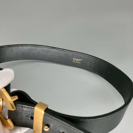 CHANEL (シャネル) ヴィンテージ デカココ ココマーク レザー ベルト