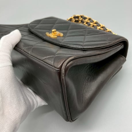 CHANEL (シャネル) ヴィンテージ マトラッセ ラムスキン ターンロック ココマーク ハンドバッグ
