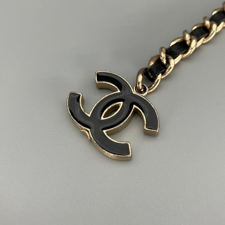 CHANEL (シャネル) ヴィンテージ ココマーク レザー チェーンベルト