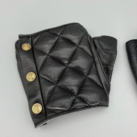 CHANEL (シャネル) ヴィンテージ レザー ボタン 手袋 グローブ