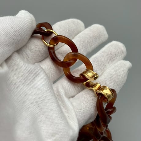 CHANEL (シャネル) ヴィンテージ べっ甲 クローバー ココマーク ハート ネックレス