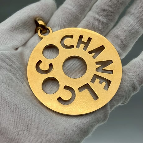 CHANEL (シャネル) ヴィンテージ ロゴ ラウンド ネックレス