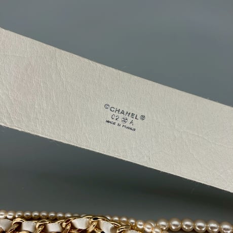 CHANEL (シャネル) リボン パール ボタン ベルト