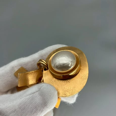CHANEL (シャネル) ヴィンテージ デカココ ココマーク パール ネックレス