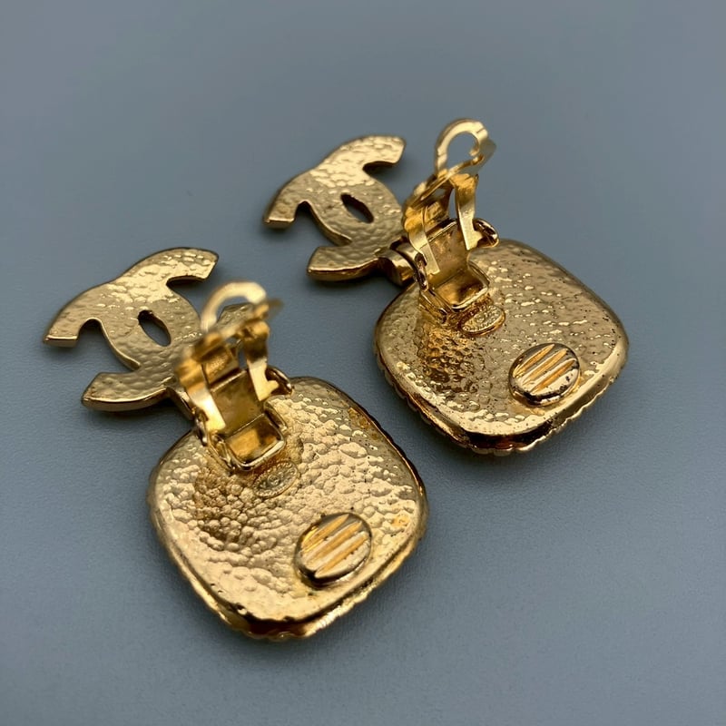 CHANEL (シャネル) ヴィンテージ グリポア カラーストーン ココマーク