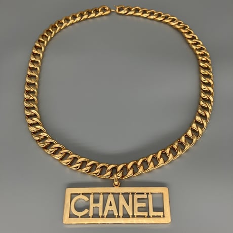 CHANEL (シャネル) ヴィンテージ ビッグロゴ ロングチェーン ネックレス