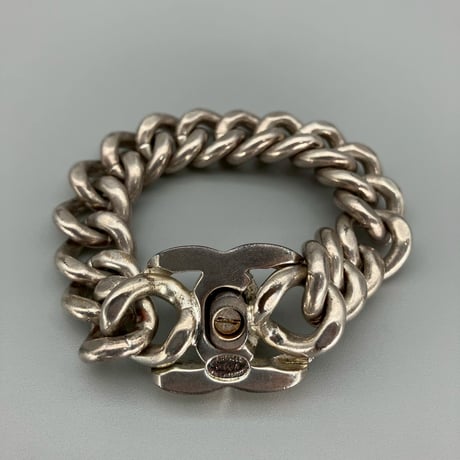 CHANEL (シャネル) ヴィンテージ ターンロック ココマーク シルバー ブレスレット