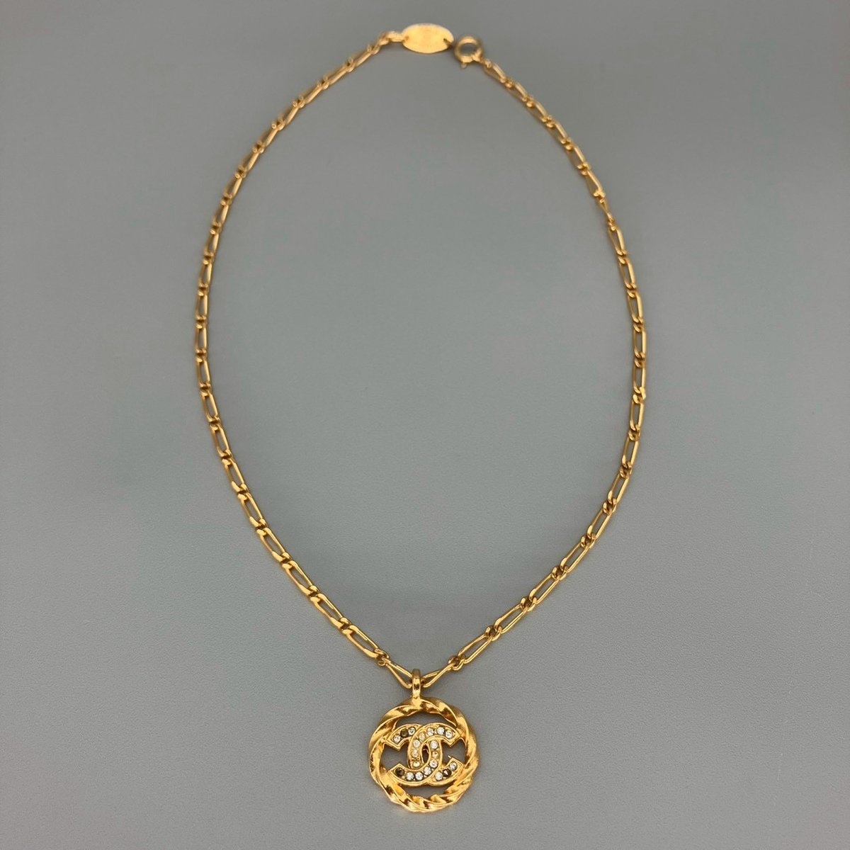 CHANEL (シャネル) ヴィンテージ ココマーク ラインストーン