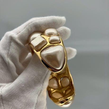 CHANEL (シャネル) ヴィンテージ パール ブレスレット バングル