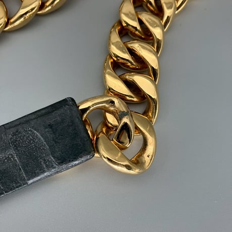 CHANEL (シャネル) ヴィンテージ チェーン レザー ベルト