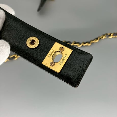 CHANEL (シャネル) ヴィンテージ マトラッセ ココマーク ターンロック チェーン ベルト