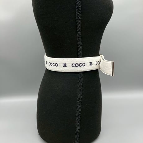 CHANEL (シャネル) ヴィンテージ ココマーク ロゴ COCO パイル ベルト