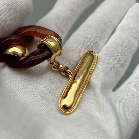 CHANEL (シャネル) ヴィンテージ べっ甲 ハート ココマーク ブレスレット