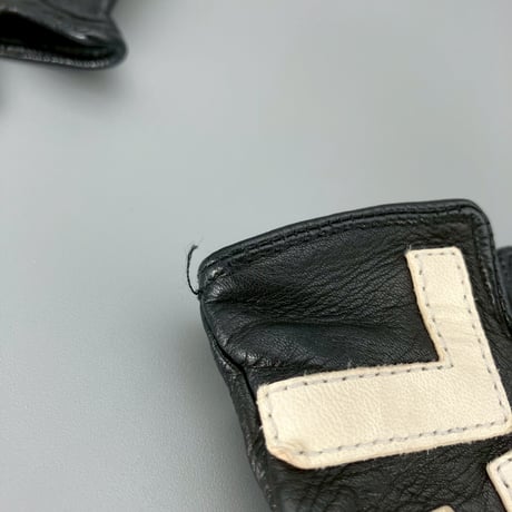 CHANEL (シャネル) ヴィンテージ ロゴ ココマーク レザー 手袋 グローブ