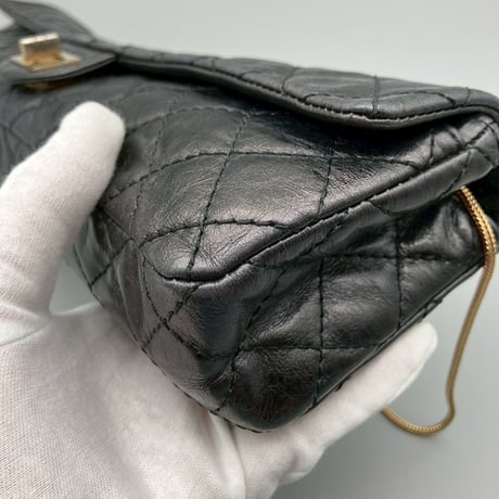CHANEL (シャネル) ヴィンテージ マトラッセ 2.55 ミラー ロングショルダーバッグ