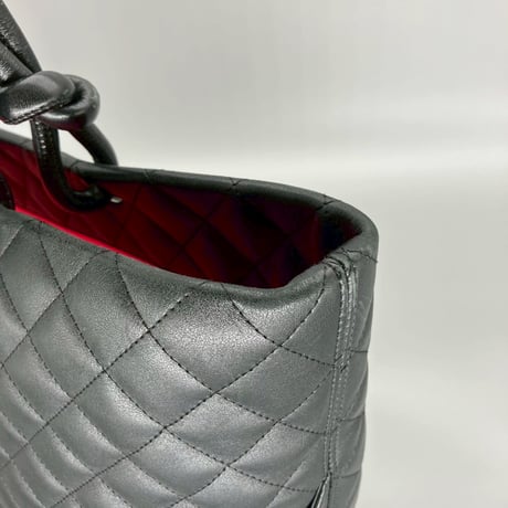 CHANEL (シャネル) ヴィンテージ マトラッセ カンボンライン ココマーク ハンドバッグ トートバッグ