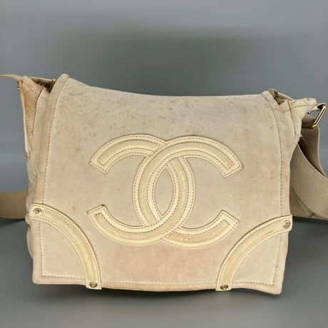 CHANEL (シャネル) ヴィンテージ デカココ ココマーク ムートン ショルダーバッグ