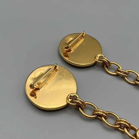 CHANEL (シャネル) ヴィンテージ フクロウ ラインストーン チェーン ブローチ