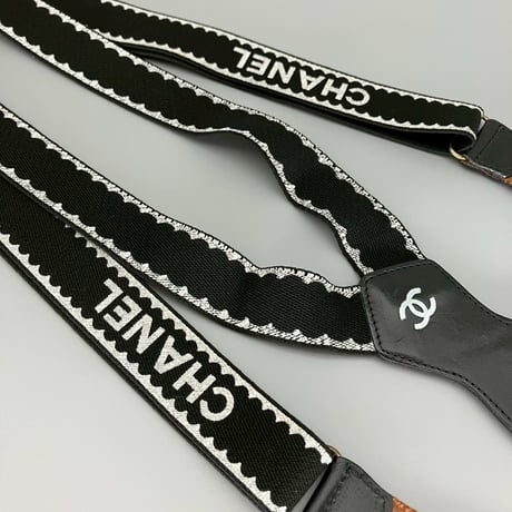CHANEL (シャネル) ヴィンテージ ココマーク ロゴ サスペンダー