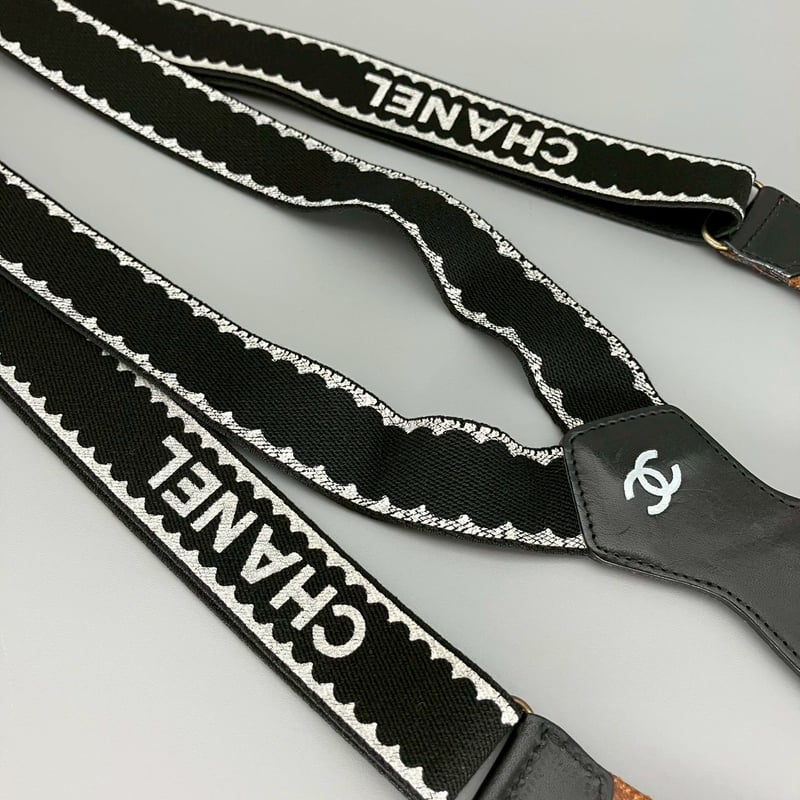 CHANEL (シャネル) ヴィンテージ ココマーク ロゴ サスペンダー
