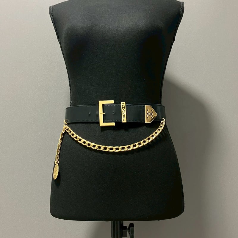 CHANEL/シャネル ココマーク 希少 ロゴ チェーン ベルト f_094 CHANEL/シャネル ココマーク 希少 ロゴ チェーン ベルト f_094 CHANEL