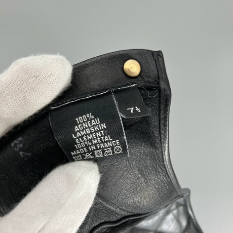 CHANEL (シャネル) ヴィンテージ レザー ボタン 手袋 グローブ