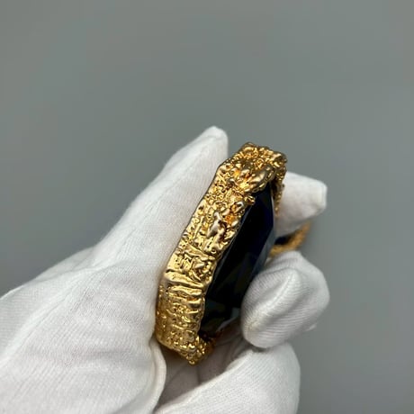 CHANEL (シャネル) ヴィンテージ カラーストーン グリポア 超大振り イヤリング