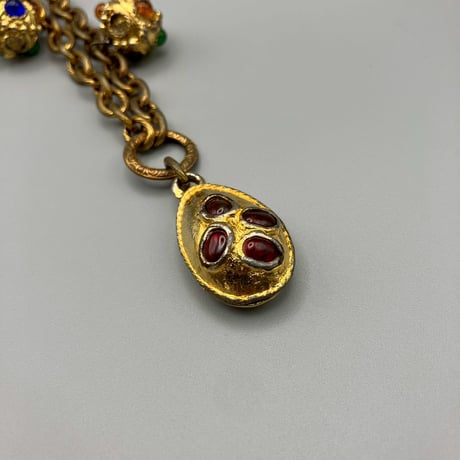 CHANEL (シャネル) ヴィンテージ カラーストーン グリポア ブレスレット
