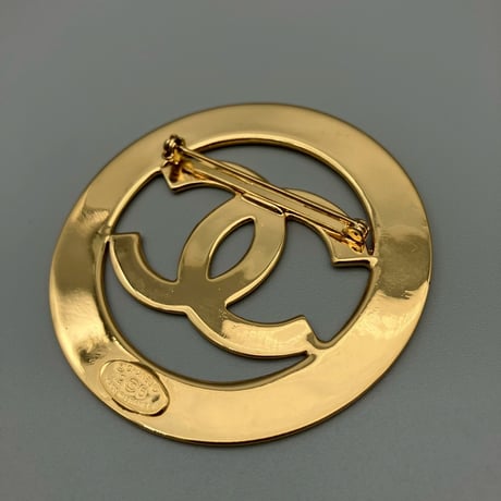 CHANEL (シャネル) ヴィンテージ デカココ ココマーク ラウンド ブローチ