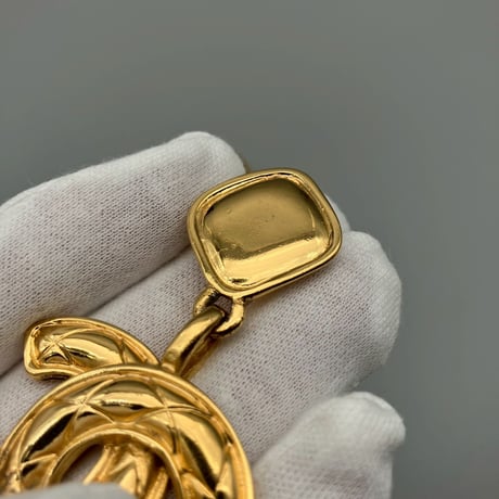 CHANEL (シャネル) ヴィンテージ マトラッセ デカココ ココマーク スイング イヤリング
