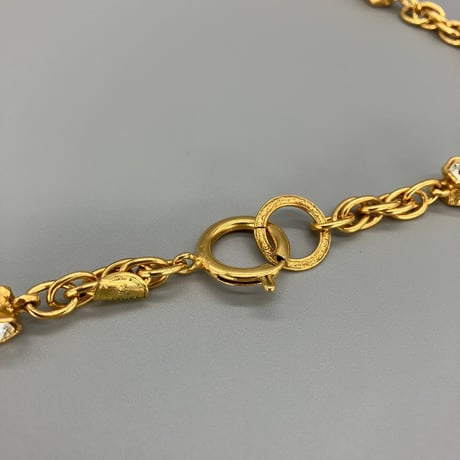 CHANEL (シャネル) ヴィンテージ ココマーク ラインストーン ネックレス