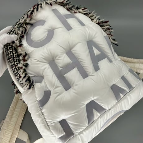 CHANEL (シャネル) ドゥドーヌ ココネージュ ツイード ロゴ ココマーク リュックサック バックパック