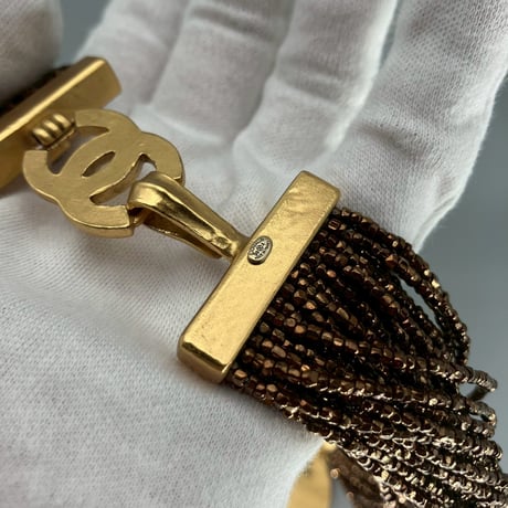 CHANEL (シャネル) ヴィンテージ 31 RUE CAMBON ココマーク グリポア カラーストーン ビーズ ネックレス
