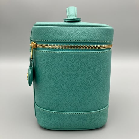 CHANEL (シャネル) ヴィンテージ デカココ ココマーク キャビアスキン グリーン バニティ ハンドバッグ