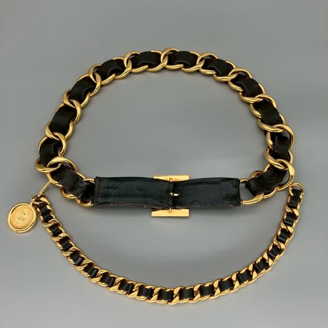 CHANEL (シャネル) ヴィンテージ ロゴ ココマーク メダル チェーン ベルト