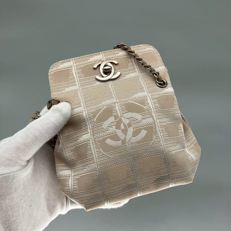 CHANEL (シャネル) ヴィンテージ ニュートラベルライン ターンロック ココマーク ミニバッグ ハンドバッグ