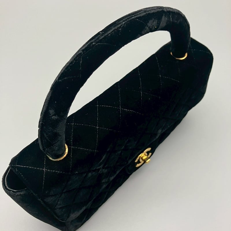 CHANEL (シャネル) ヴィンテージ ベロア ターンロック ココマーク 親子