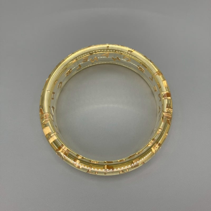 CHANEL (シャネル) ヴィンテージ クリア ココマーク ロゴ バングル