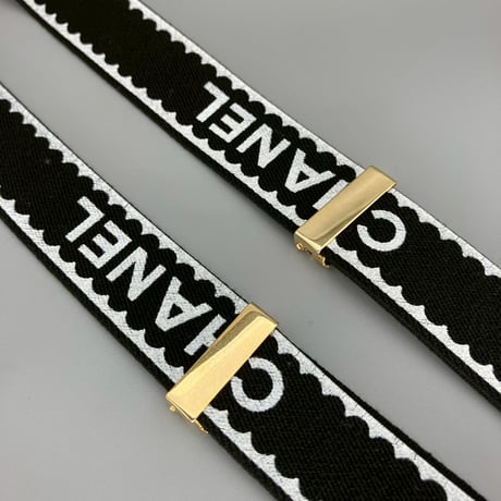 CHANEL (シャネル) ヴィンテージ ココマーク ロゴ サスペンダー