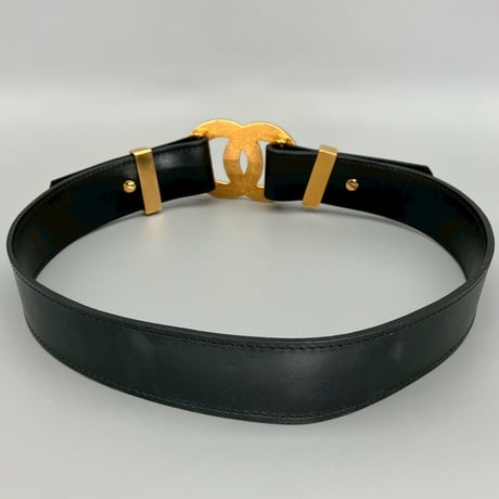 CHANEL (シャネル) ヴィンテージ デカココ ココマーク レザー ベルト