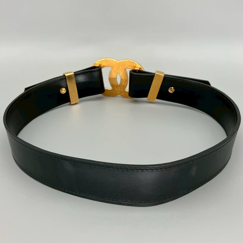 CHANEL (シャネル) ヴィンテージ デカココ ココマーク レザー ベルト