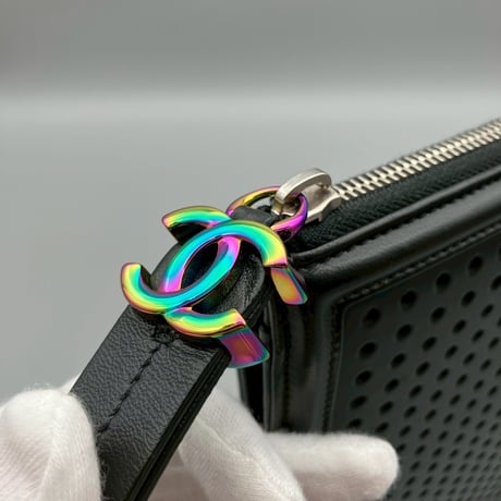 CHANEL (シャネル) 2017 プレタポルテコレクション LED レインボー ココマーク クラッチバッグ ハンドバッグ