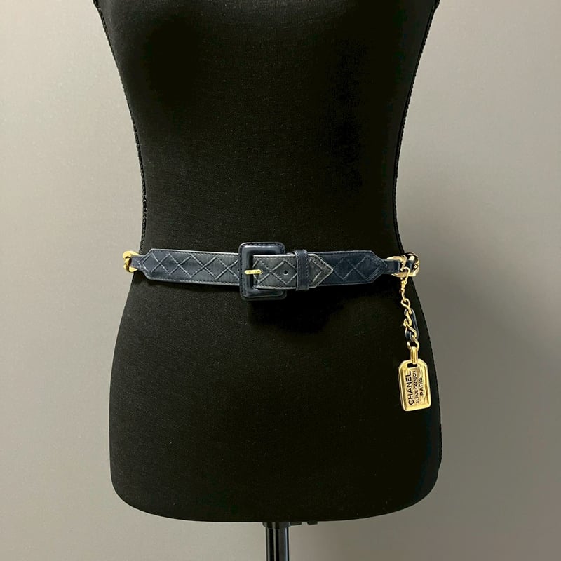 CHANEL (シャネル) ヴィンテージ 31 RUE CAMBON レザー チェーン ベルト