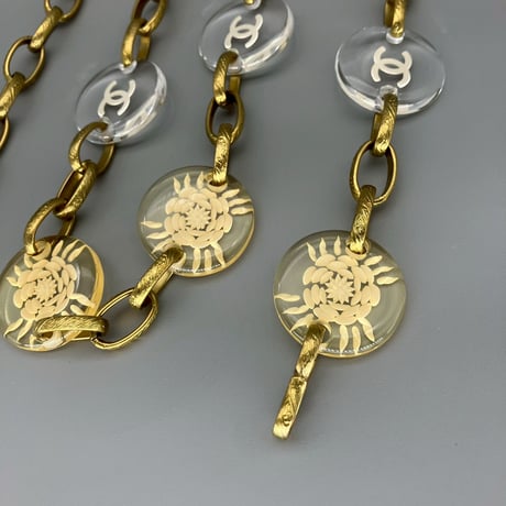 CHANEL (シャネル) ヴィンテージ ココマーク クリア ラウンド チェーンベルト
