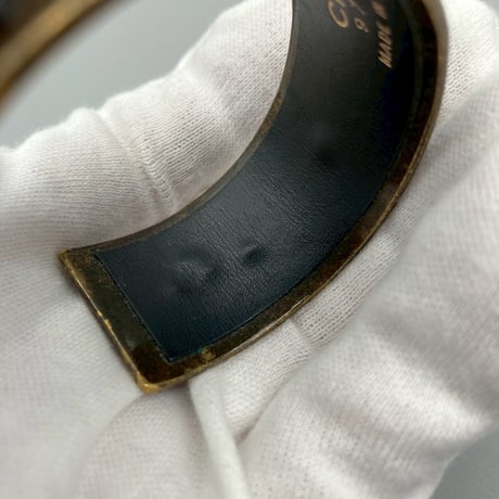 CHANEL (シャネル) ヴィンテージ ココマーク レザー バングル