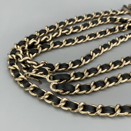 CHANEL (シャネル) ヴィンテージ ココマーク レザー チェーンベルト
