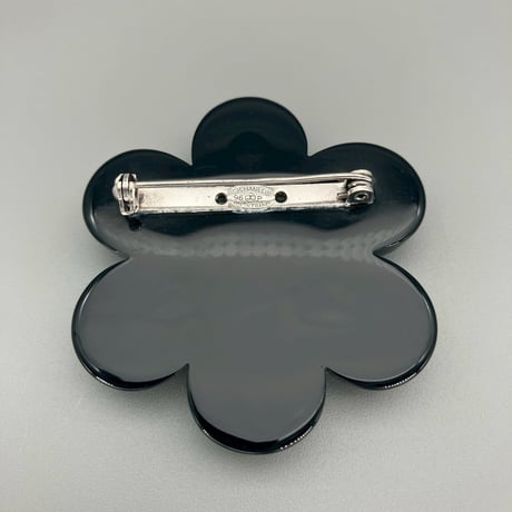 CHANEL (シャネル) ヴィンテージ カメリア ココマーク ブラック ブローチ