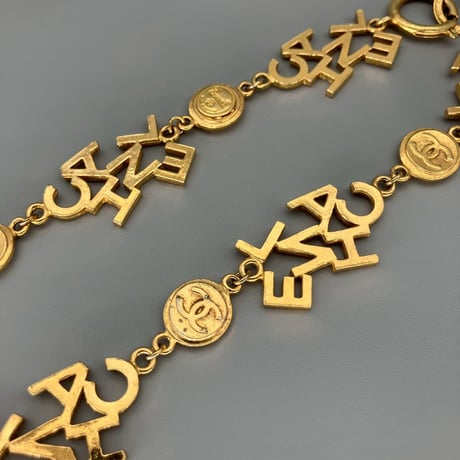 CHANEL (シャネル) ヴィンテージ ココマーク ロゴ メダル ロングチェーン ネックレス