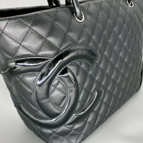 CHANEL (シャネル) ヴィンテージ マトラッセ カンボンライン ココマーク ハンドバッグ トートバッグ