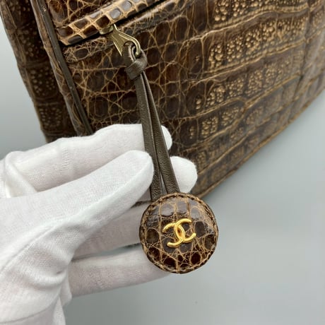 CHANEL (シャネル) ヴィンテージ クロコダイル ココマーク ショルダーバッグ